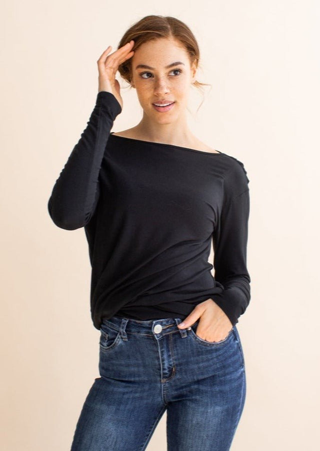 The Revolve Dress / Top in Black - Final Sale - Veneka-Sustainable-Ethical-Dresses-Encircled Drop Ship