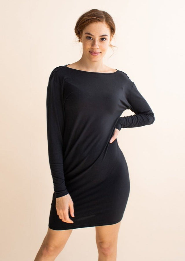 The Revolve Dress / Top in Black - Final Sale - Veneka-Sustainable-Ethical-Dresses-Encircled Drop Ship