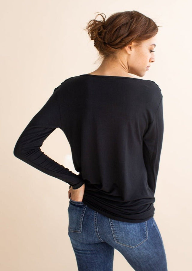 The Revolve Dress / Top in Navy Blue - Final Sale - Veneka-Sustainable-Ethical-Dresses-Encircled Drop Ship