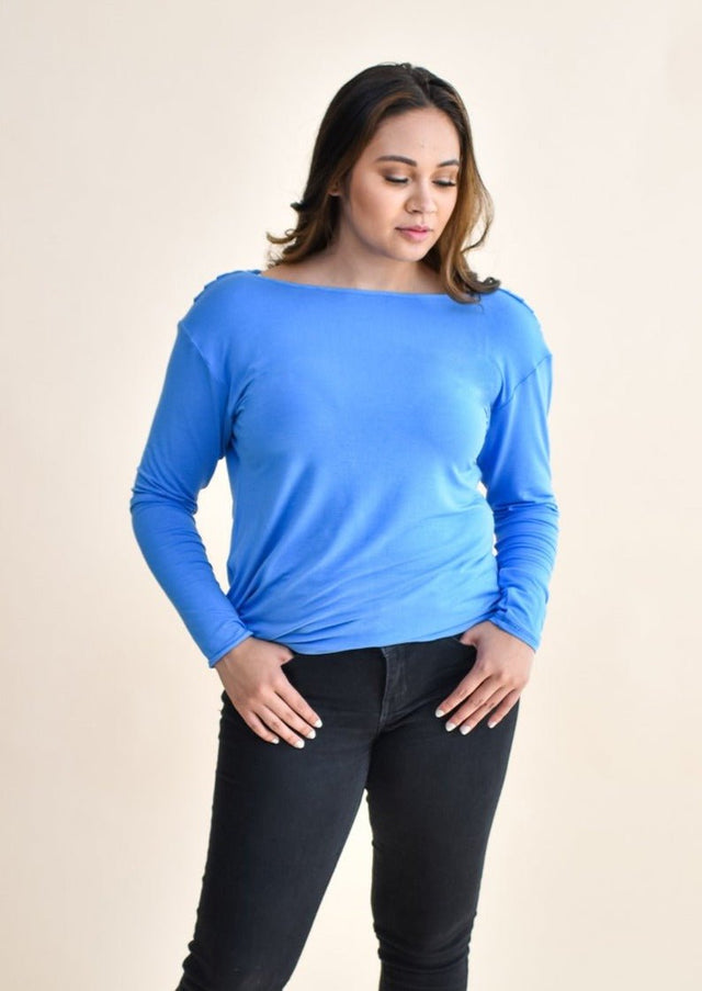 The Revolve Dress / Top in Sky Blue - Final Sale - Veneka-Sustainable-Ethical-Dresses-Encircled Drop Ship