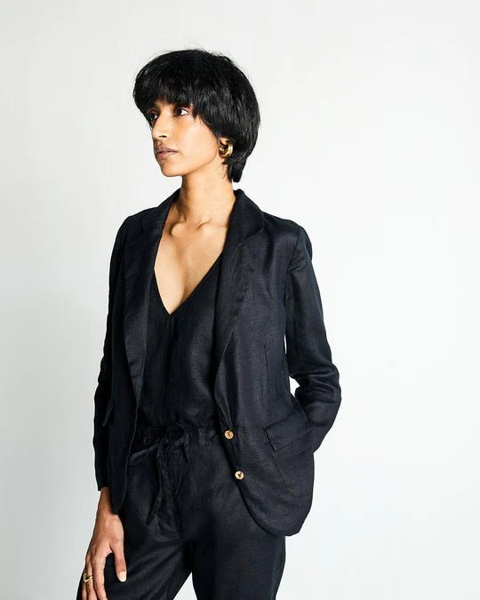 The She's Everything Blazer in Black - Veneka-Sustainable-Ethical-Jackets-Reistor Drop Ship