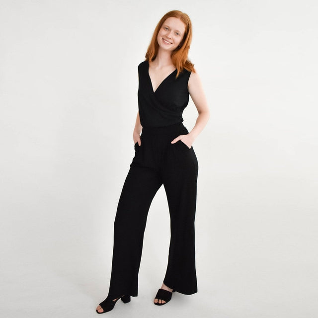 The Sleeveless Breakaway Wrap Top in Sky Blue - Final Sale - Veneka-Sustainable-Ethical-Tops-Encircled Drop Ship