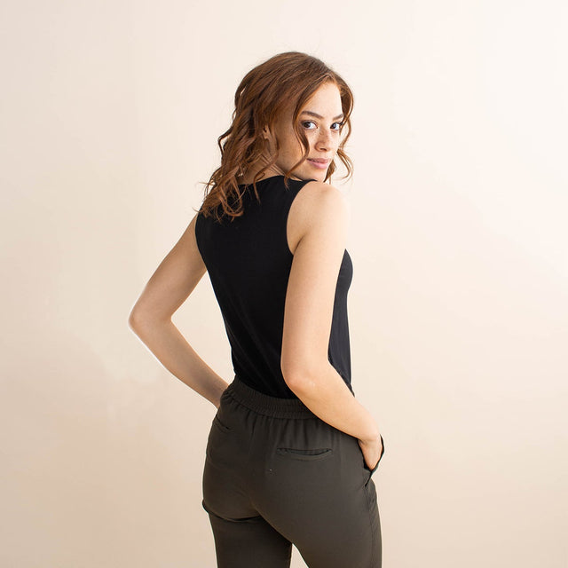 The Sleeveless Unbodysuit in Sapphire Blue - Final Sale - Veneka-Sustainable-Ethical-Tops-Encircled Drop Ship