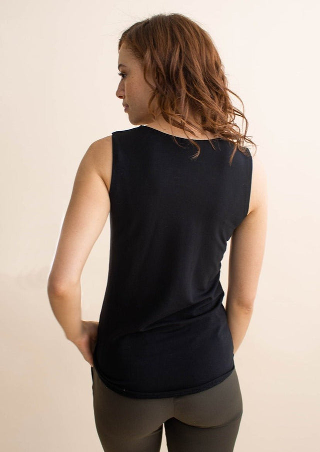 The Sleeveless Unbodysuit in Wheat - Final Sale - Veneka-Sustainable-Ethical-Tops-Encircled Drop Ship