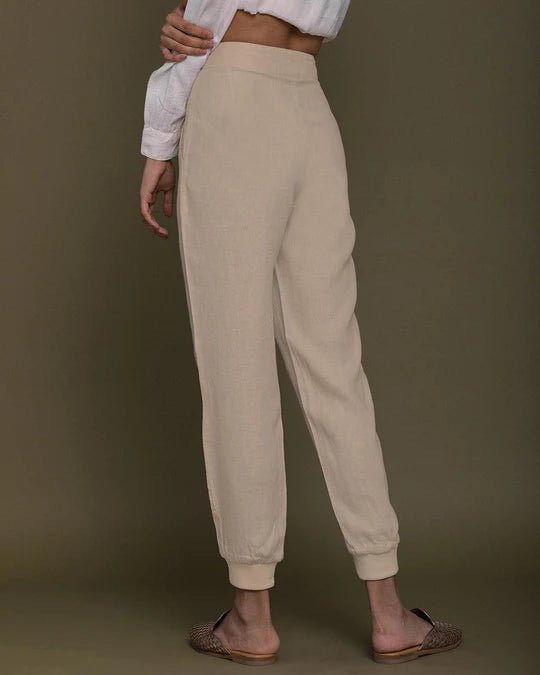 The Summer Sweats in Sand Beige - Veneka-Sustainable-Ethical-Bottoms-Reistor Drop Ship