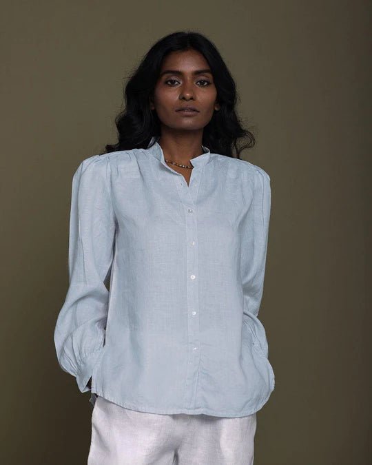 The Wild River Shirt in Summer Blue - Veneka-Sustainable-Ethical-Jackets-Reistor Drop Ship