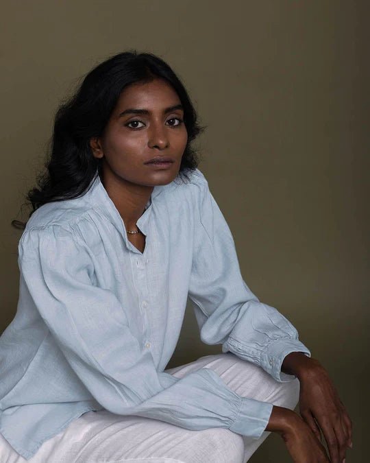 The Wild River Shirt in Summer Blue - Veneka-Sustainable-Ethical-Jackets-Reistor Drop Ship