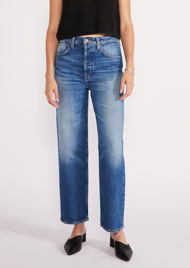 Tia Vintage Straight Crop - Blue Creek - Veneka-Sustainable-Ethical-Bottoms-Etica Denim Drop Ship