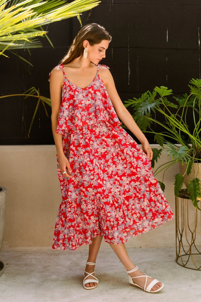 Tie-Up Dress in Colour me Love - Veneka-Sustainable-Ethical-Dresses-Em & Shi Drop Ship