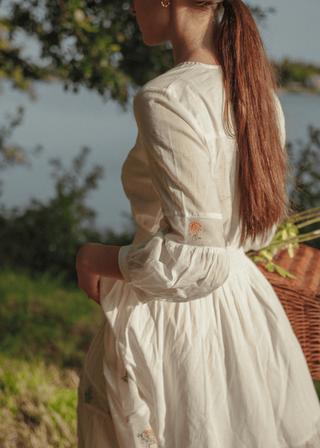 Tiered Dress in Meadow - Veneka-Sustainable-Ethical-Dresses-Em & Shi Drop Ship