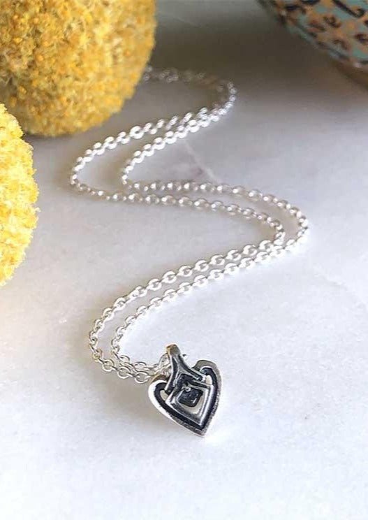 Tiny Heart Charm Necklace in Silver - Veneka-Sustainable-Ethical-Jewelry-Astor & Orion Drop Ship