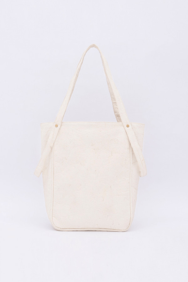 Tokyo NRT Piñatex® Tote Bag in Latte - Veneka-Sustainable-Ethical-Bag-1 People Drop Ship