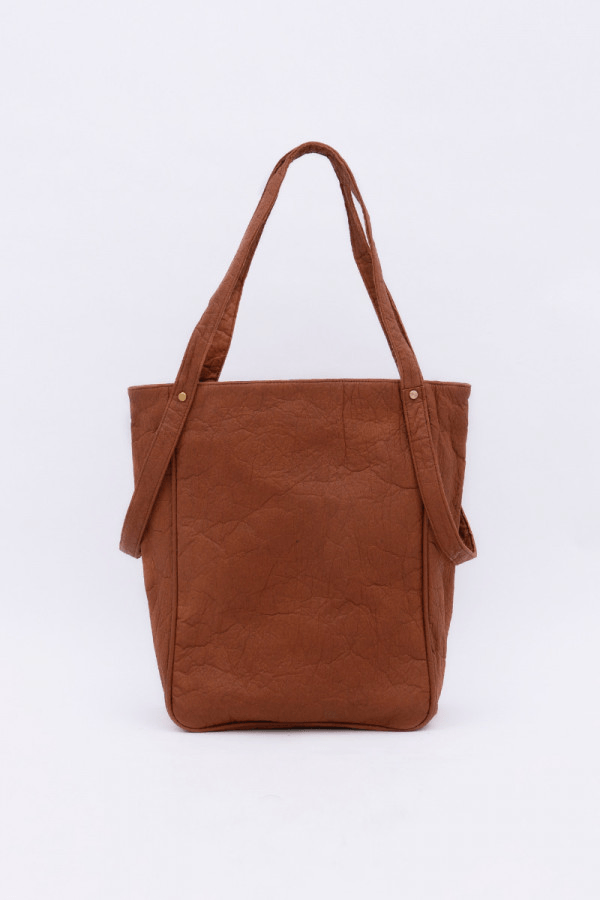 Tokyo NRT Piñatex® Tote Bag in Mocha - Veneka-Sustainable-Ethical-Bag-1 People Drop Ship