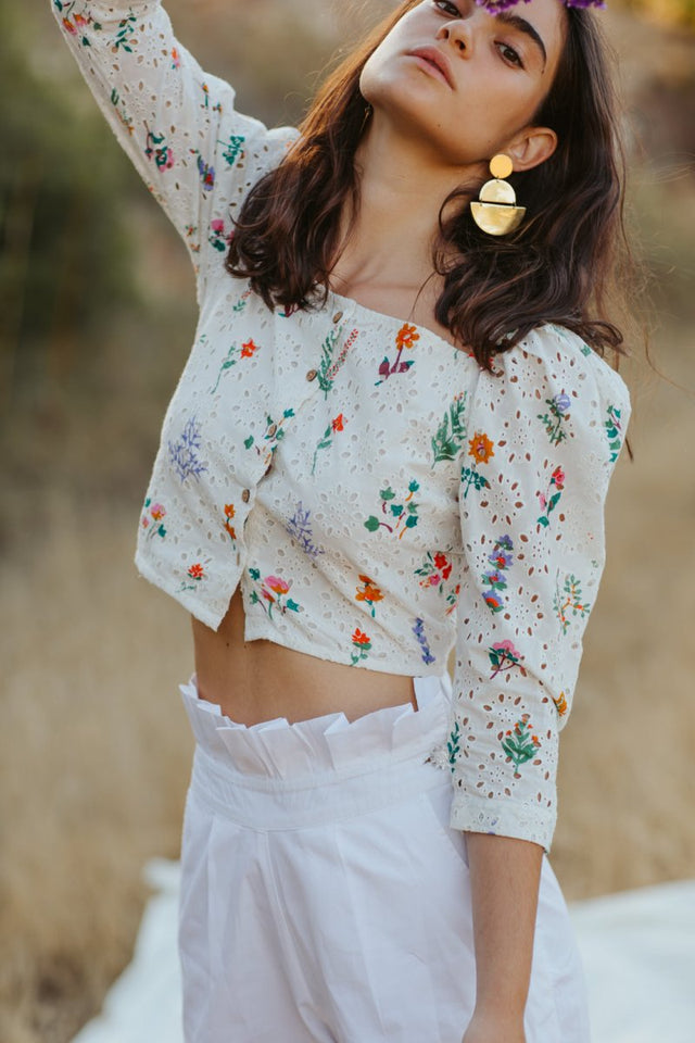 Top in Summer Herbs - Veneka-Sustainable-Ethical-Tops-Em & Shi Drop Ship