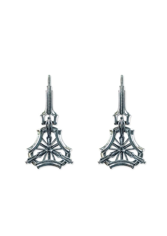 Trinity Drop Earrings in Silver - Veneka-Sustainable-Ethical-Jewelry-Astor & Orion Drop Ship