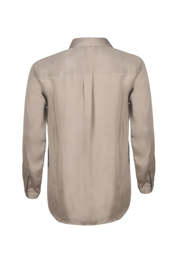 Twiggy Boyfriend Shirt in Khaki - Veneka-Sustainable-Ethical-Tops-Neu Nomads Drop Ship