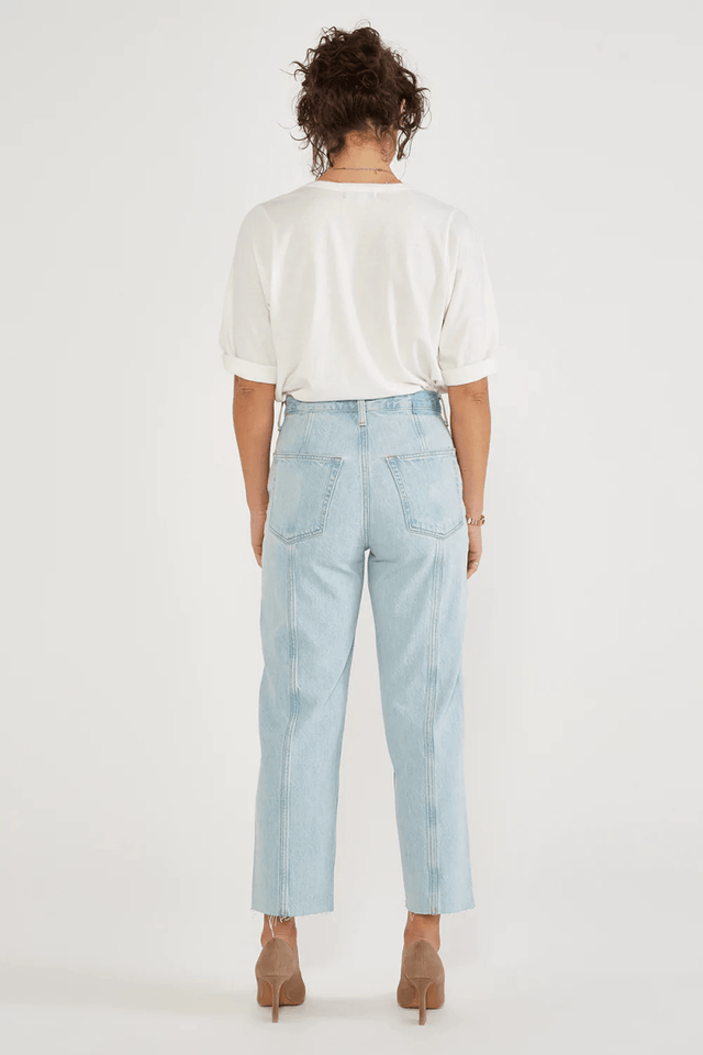 Tyler Seamed Crop in Sea Breeze - Veneka-Sustainable-Ethical-Bottoms-Etica Denim Drop Ship