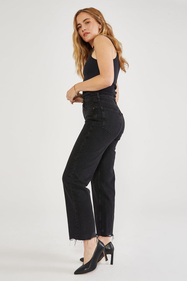 Tyler Vintage Straight Crop - Black Rock - Veneka-Sustainable-Ethical-Bottoms-Etica Denim Drop Ship
