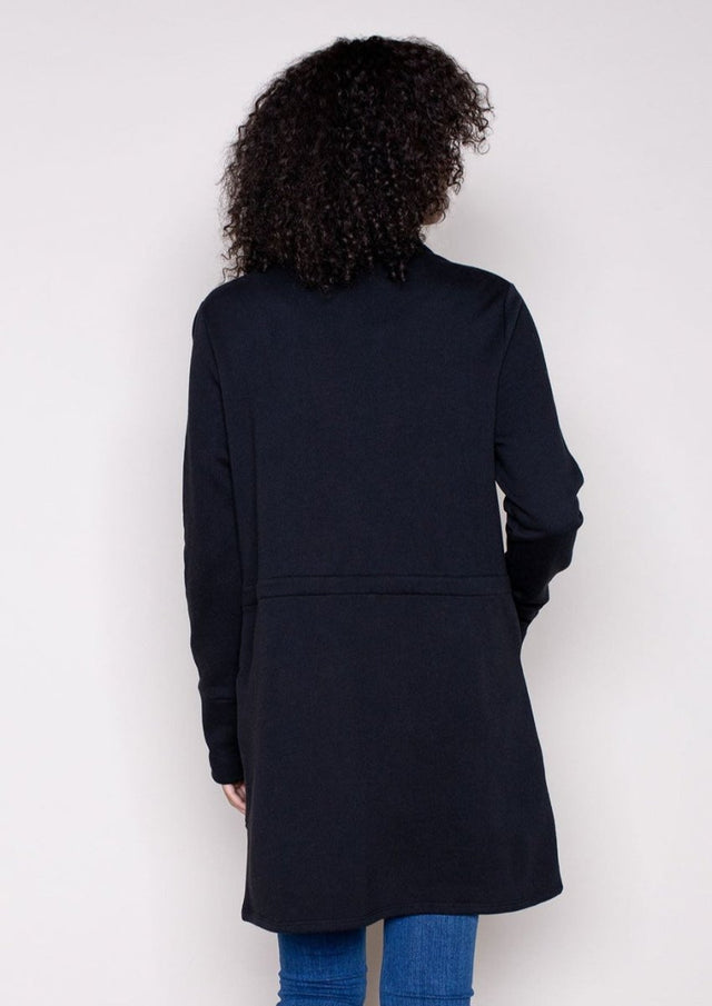 Urban Coat in Black - Veneka-Sustainable-Ethical-Jackets-Indigenous Drop Ship