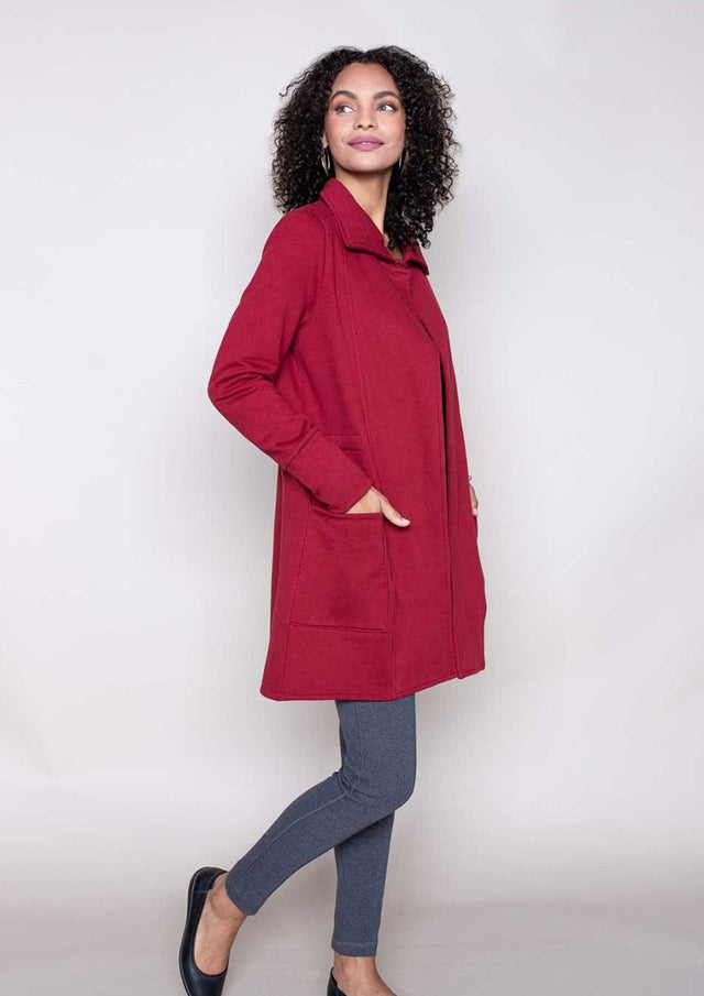 Urban Coat in Medieval Blue - Veneka-Sustainable-Ethical-Jackets-Indigenous Drop Ship