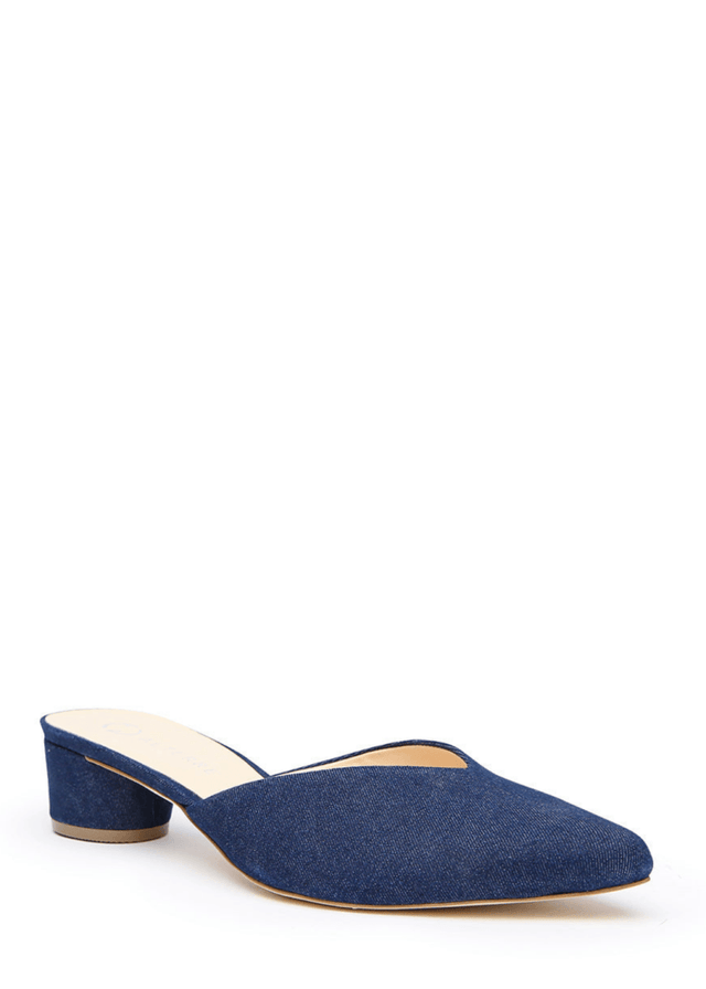 V Slide Base in Recycled Denim - Veneka-Sustainable-Ethical-Other-Alterre Drop Ship