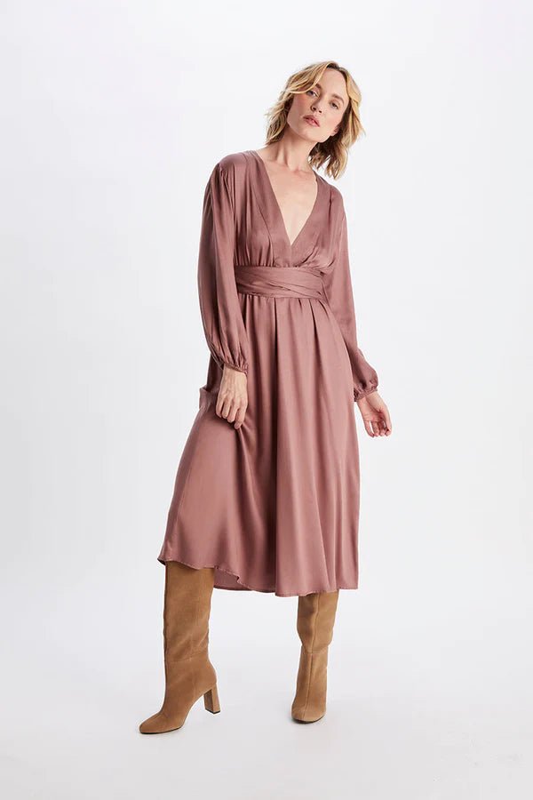 Venus Dress in Terra - Veneka-Sustainable-Ethical-Dresses-Neu Nomads Drop Ship