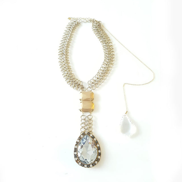 Venus - Large Drop Necklace - Veneka-Sustainable-Ethical-Jewelry-Stella Lucchi Drop Ship