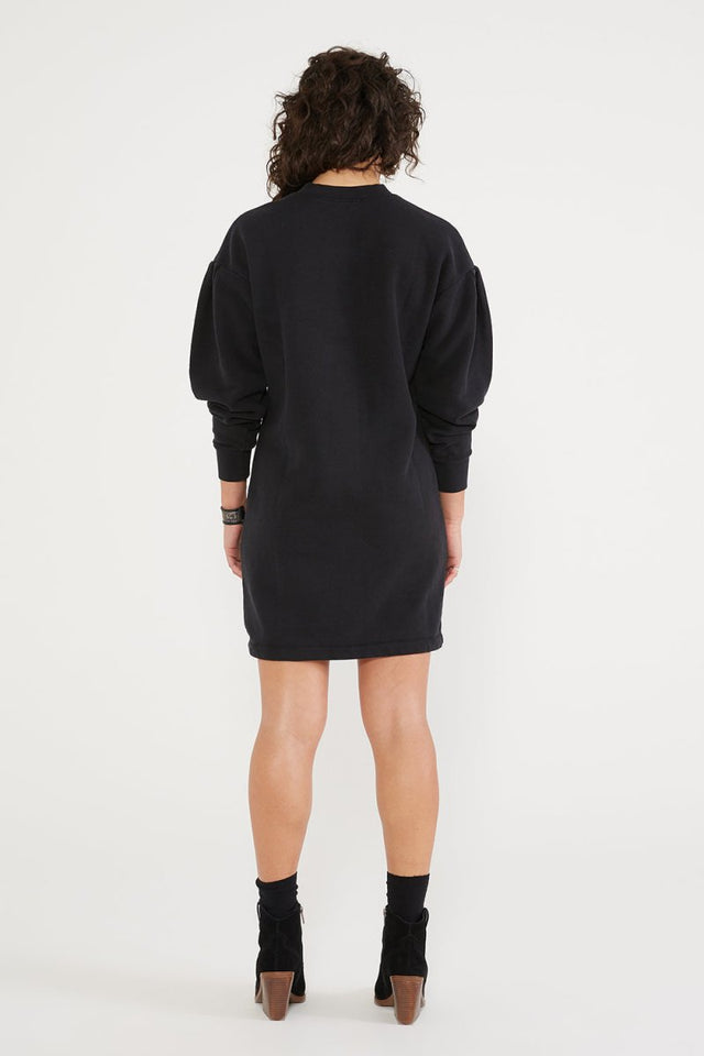 Viola Organic Cotton Knit Dress - Black Beauty - Veneka-Sustainable-Ethical-Dresses-Etica Denim Drop Ship