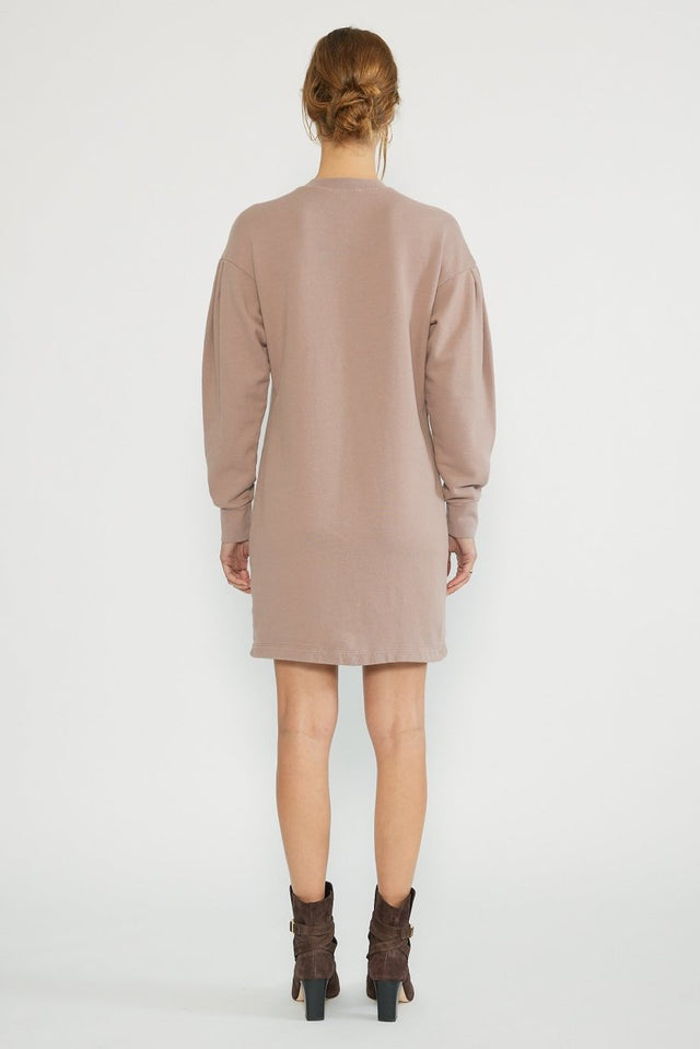 Viola Organic Cotton Knit Dress - Woodrose - Veneka-Sustainable-Ethical-Dresses-Etica Denim Drop Ship