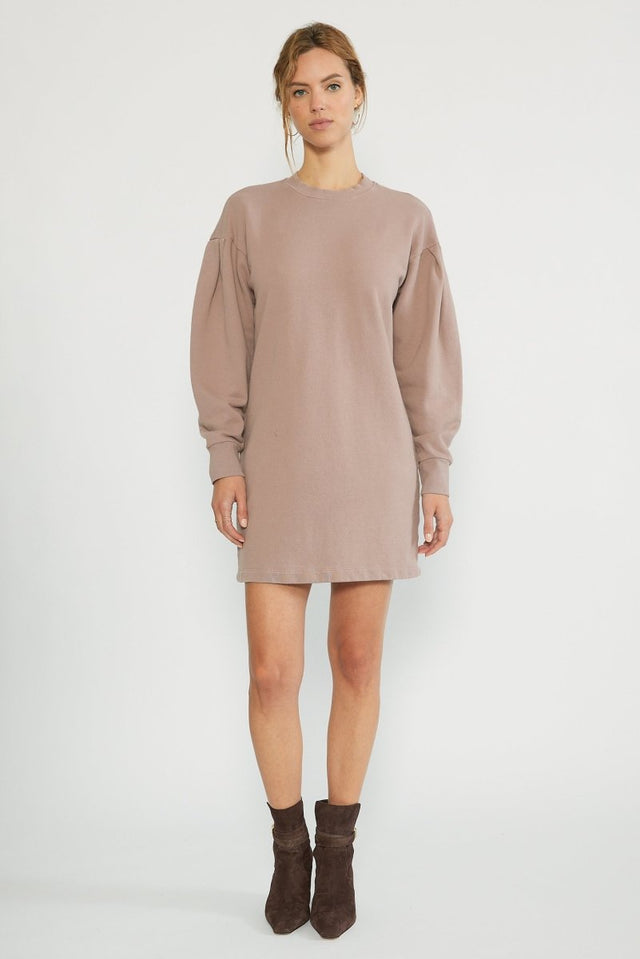 Viola Organic Cotton Knit Dress - Woodrose - Veneka-Sustainable-Ethical-Dresses-Etica Denim Drop Ship