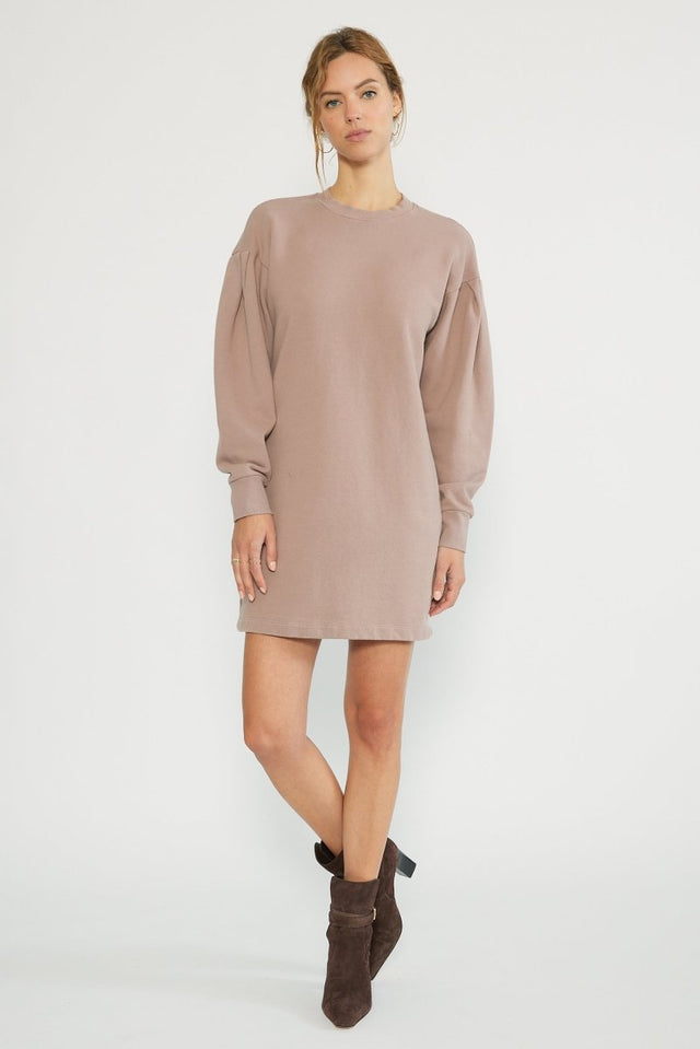 Viola Organic Cotton Knit Dress - Woodrose - Veneka-Sustainable-Ethical-Dresses-Etica Denim Drop Ship