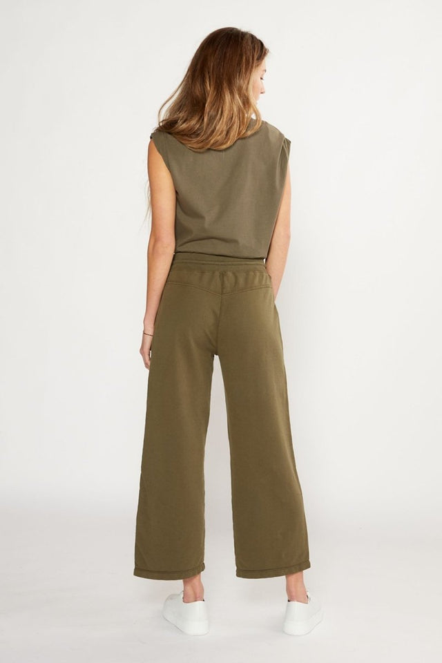 Vivian Wide Leg Sweatpant in Sea Turtle - Veneka-Sustainable-Ethical-Bottoms-Etica Denim Drop Ship
