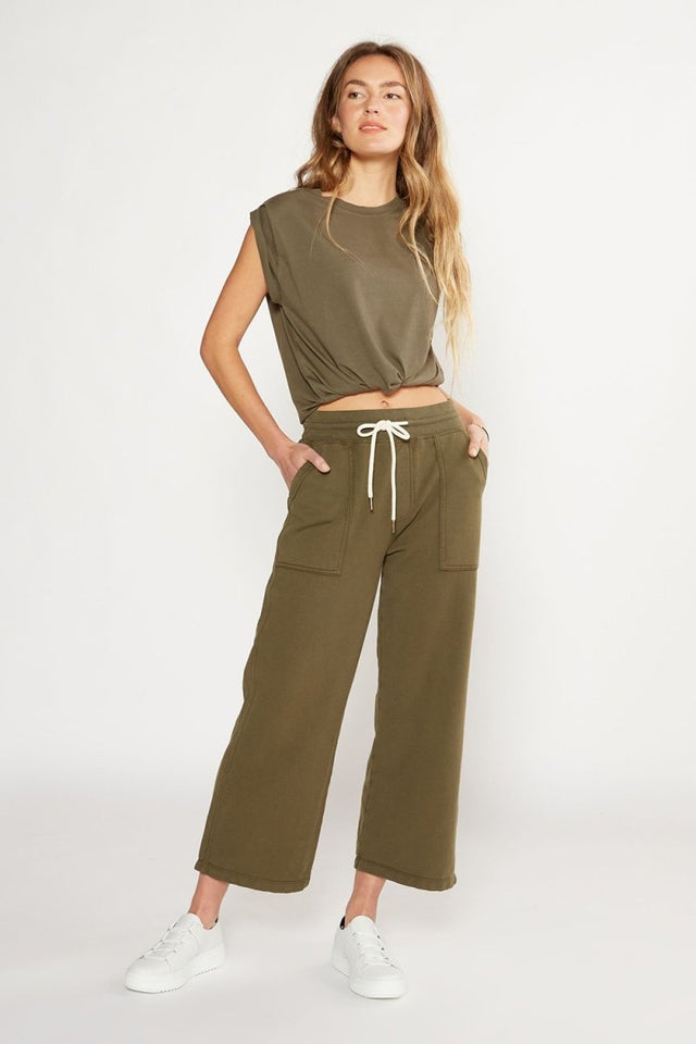 Vivian Wide Leg Sweatpant in Sea Turtle - Veneka-Sustainable-Ethical-Bottoms-Etica Denim Drop Ship