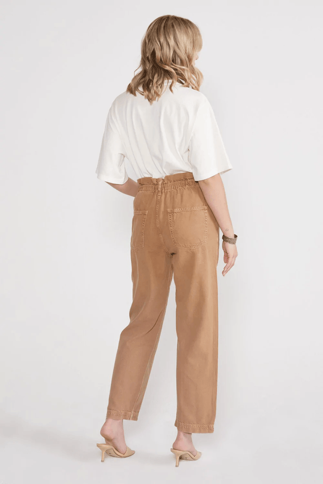 Wade Relaxed Trouser in Vintage Tawny Brown - Veneka-Sustainable-Ethical-Bottoms-Etica Denim Drop Ship