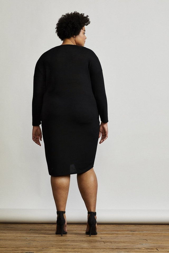 Willow Dress in Jet Black - Veneka-Sustainable-Ethical-Dresses-Hours Drop Ship
