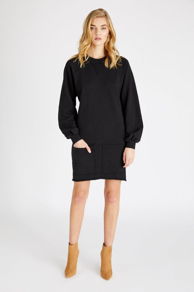 Winona Dress in Black - Veneka-Sustainable-Ethical-Dresses-Etica Denim Drop Ship