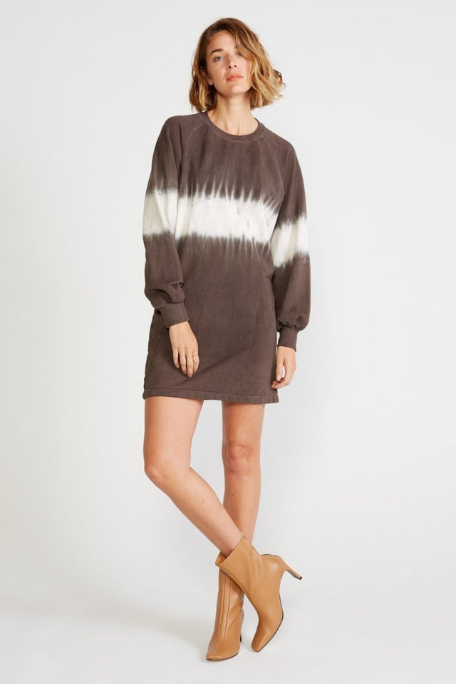 Winona French Terry Dress in Bracken Horizon - Veneka-Sustainable-Ethical-Dresses-Etica Denim Drop Ship
