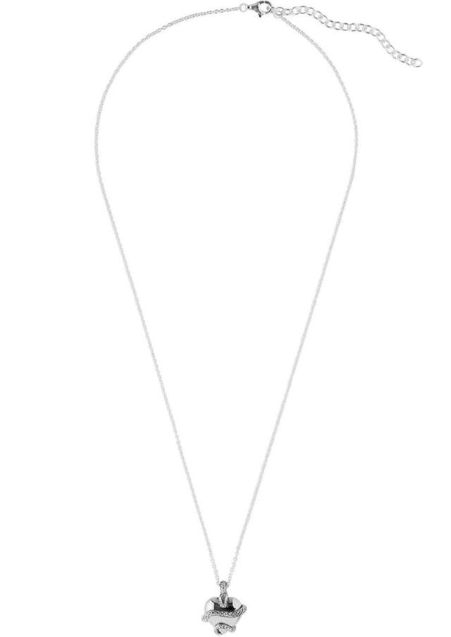 Wise Heart Charm Necklace in Silver - Veneka-Sustainable-Ethical-Jewelry-Astor & Orion Drop Ship