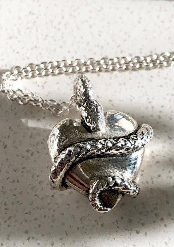 Wise Heart Charm Necklace in Silver - Veneka-Sustainable-Ethical-Jewelry-Astor & Orion Drop Ship
