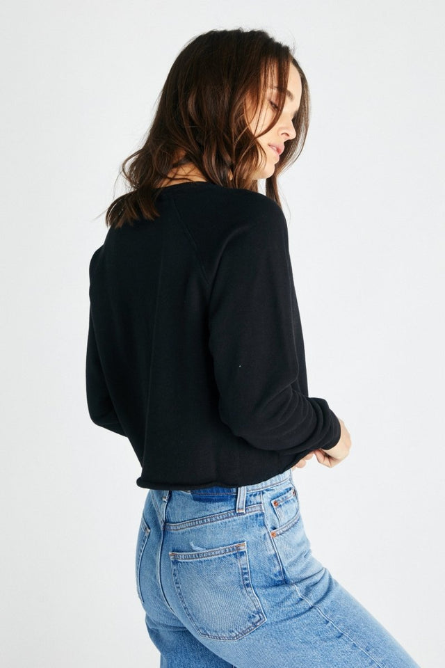 Yara Sweatshirt in Black - Veneka-Sustainable-Ethical-Tops-Etica Denim Drop Ship