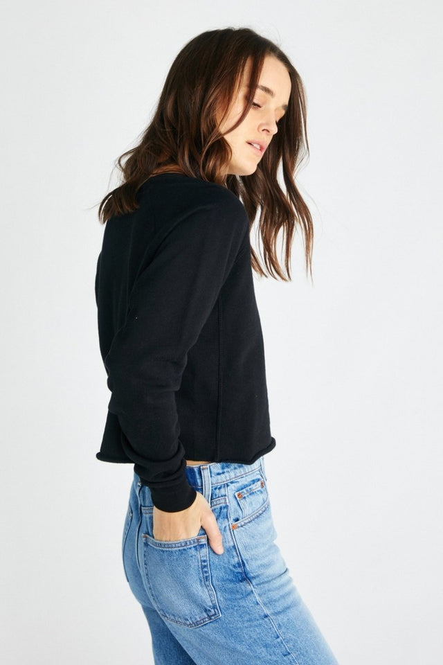 Yara Sweatshirt in Black - Veneka-Sustainable-Ethical-Tops-Etica Denim Drop Ship