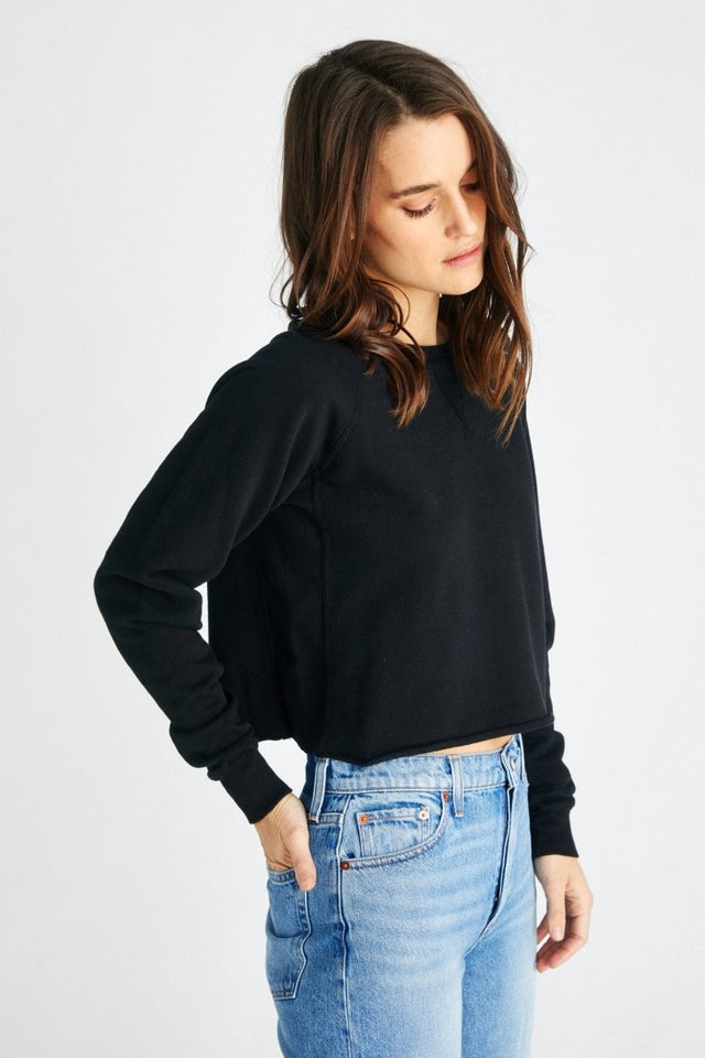 Yara Sweatshirt in Black - Veneka-Sustainable-Ethical-Tops-Etica Denim Drop Ship